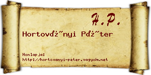 Hortoványi Péter névjegykártya